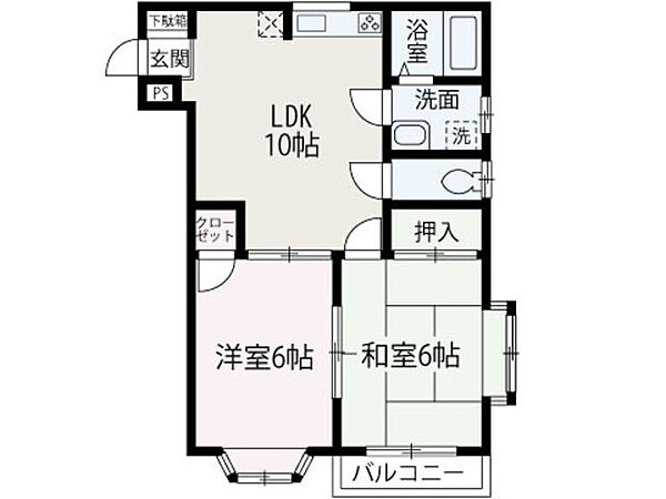 クレセント・ドヌールG 203｜東京都練馬区下石神井２丁目(賃貸アパート2LDK・2階・46.37㎡)の写真 その2