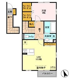 アイウインド 1LDKの間取図画像