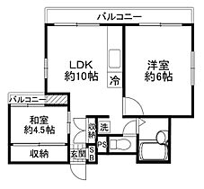 コーポ鳥 201 ｜ 東京都大田区羽田１丁目14-13（賃貸マンション2LDK・2階・36.47㎡） その2