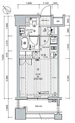 ウイステリア大森山王 1Kの間取図画像