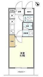 ミリアレジデンス赤坂 1Kの間取図画像