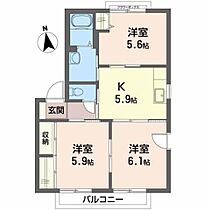 シャーメゾン馬見ヶ崎Ａ 101 ｜ 山形県山形市馬見ケ崎２丁目2-4（賃貸アパート3K・1階・51.70㎡） その2