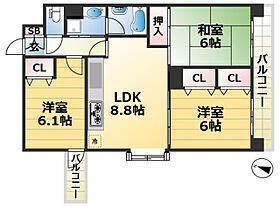 神戸三宮壱番館ハウス  ｜ 兵庫県神戸市中央区二宮町２丁目（賃貸マンション3LDK・4階・59.85㎡） その2