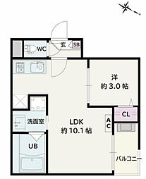 Jack unokiI 1LDKの間取図画像