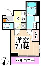 メゾンド代々木上原 1Kの間取図画像