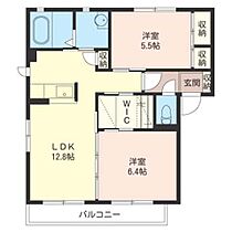 オークヒルズＥ 00201 ｜ 茨城県つくばみらい市筒戸2143-3（賃貸アパート2LDK・2階・58.10㎡） その2