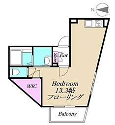 エテルノ亀有 仮) ワンルームの間取図画像