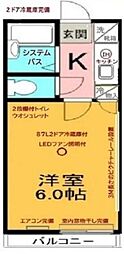 町田駅デザイナーズレジデンス 1階1Kの間取り