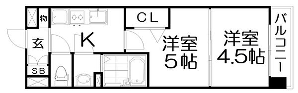 ＬＵＸＥＮＡ　ＫＡＤＯＭＡ ｜大阪府門真市元町(賃貸マンション2K・13階・27.51㎡)の写真 その2