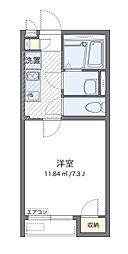 レオパレスクレイノディンカント 1Kの間取図画像