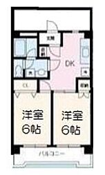 Lively池袋 2DKの間取図画像