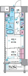 GENOVIA浅草VIskygarden 8階2Kの間取り