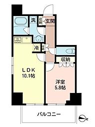MFPRコート木場公園 1LDKの間取図画像