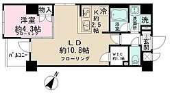 日本橋ROOTS 1LDKの間取図画像