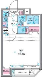 ジェノヴィア町田 4階1Kの間取り