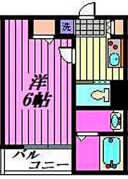 Mark Duo吉川 1Kの間取図画像