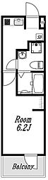 ルレーブ北習志野 1Kの間取図画像