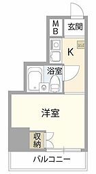 メゾン・ド・ノアロゼ錦町 1Kの間取図画像