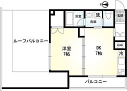 ＥＬ　ＣＯＵＲＴ　ＷＡＤＡ 3階1DKの間取り