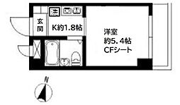 カレッジハイツ稲毛 1Kの間取図画像