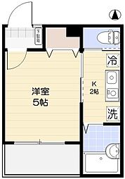 メルディア竹ノ塚2丁目2 1Kの間取図画像