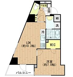 アリーチェ中落合 6階1LDKの間取り