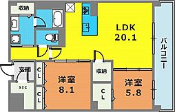 シー・クリサンス西岡本 2階