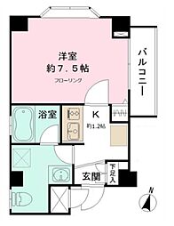 CYNTHIA代田橋III 3階1Kの間取り