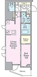 グランリビオ芝大門 1LDKの間取図画像
