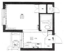 日興パレス多摩川 1階1Kの間取り