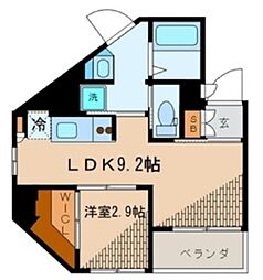 コンフォートレジデンス雑司が谷 4階1LDKの間取り