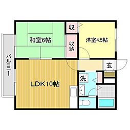 Casa150A 2LDKの間取図画像