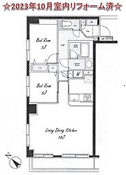ネオマイム川崎本町 2LDKの間取図画像