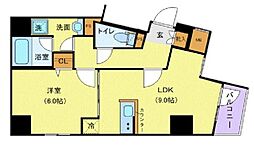 JR山手線 上野駅 徒歩5分の賃貸マンション 2階1LDKの間取り