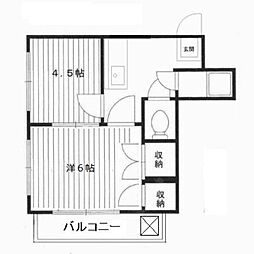 メゾン相模 2Kの間取図画像