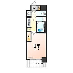 南海線 石津川駅 徒歩6分の賃貸マンション 2階1Kの間取り