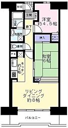 ライオンズプラザ北綾瀬 10階2LDKの間取り