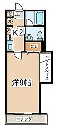 ベル・コッレ 1Kの間取図画像