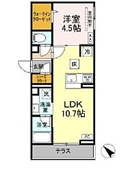 トワイライトステイツ 1LDKの間取図画像