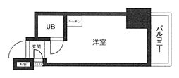 トップルーム新宿公園NO2 ワンルームの間取図画像
