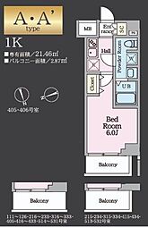 HY's TODA MAXIV 1Kの間取図画像