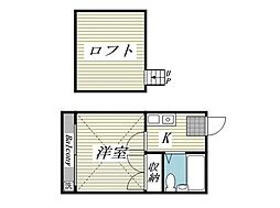 ファーストパレス 1Kの間取図画像