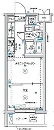 RELUXIA板橋西台 5階1DKの間取り