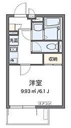 クレイノノーヴェ テラス 1階1Kの間取り