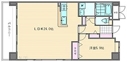 リジェール箱崎 1LDKの間取図画像