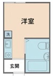 ポルシェ蒲田本町 2階ワンルームの間取り
