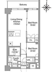 ＢＰＲレジデンス大島 1階2LDKの間取り