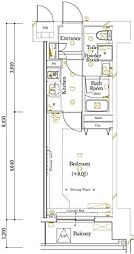 ガリシア新宿都庁前 1Kの間取図画像