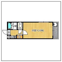 セ・レーブル平和 1Kの間取図画像
