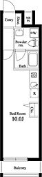 ミリアビタNo22 ワンルームの間取図画像